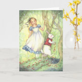 Late - Alice in Wonderland Greeting Card カード (黄色い花)