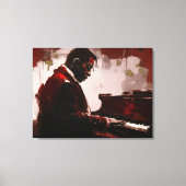 Late night bar pianist キャンバスプリント (正面)