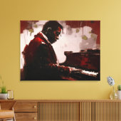 Late night bar pianist キャンバスプリント (インサイチュ (リビング))