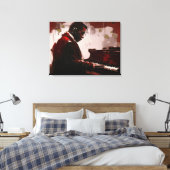 Late night bar pianist キャンバスプリント (インサイチュ (寝室))