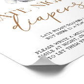 Late Night Diapers Boho Christmas Baby Shower ポスター (角)