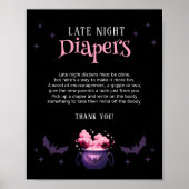  Late Night Diapers Halloween Baby Shower Game ポスター (正面)
