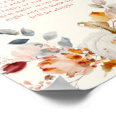 Late night Diapers Little pumpkin Baby Shower Sign ポスター (角)