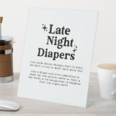 Late Night Diapers Sign, Diaper Thoughts Sign, Boh 台座サイン (インサイチュ)