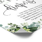 Late night diapers sign succulent greenery foliage ポスター (角)