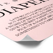 Late Night Diapers Travel World Map Baby Shower Po ポスター (角)