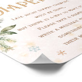 Late Night Diapers Winter Wonderland Baby Shower ポスター (角)