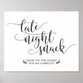 Late Night Snacks Favor Sign ポスター (正面)