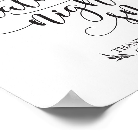 Late Night Snacks Favor Sign ポスター (角)