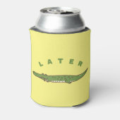 Later Alligator Can Cooler - Fun Farewell Design 缶クーラー (缶裏面)