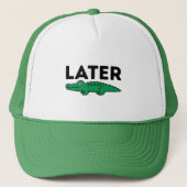 Later Alligator Funny Gator Animal Green Mens  キャップ (正面)
