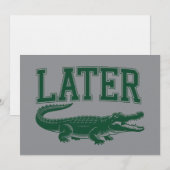 Later Alligator Funny Gator Joke Saying 招待状 (正面/裏面)