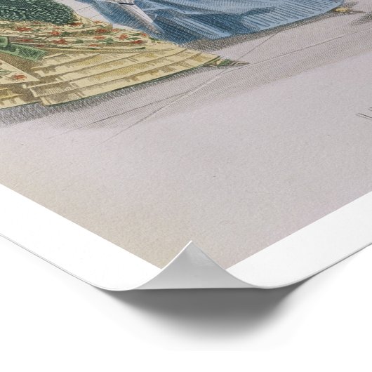 Latest Paris Fashions, three day dresses in a fash ポスター (角)