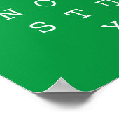 Latin alphabet, English ABC ポスター (角)