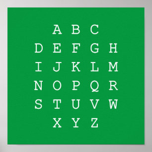 Latin alphabet, English ABC ポスター