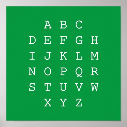 Latin alphabet, English ABC ポスター (正面)