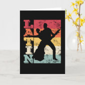 Latin American Dance Couple Vintage カード (黄色い花)