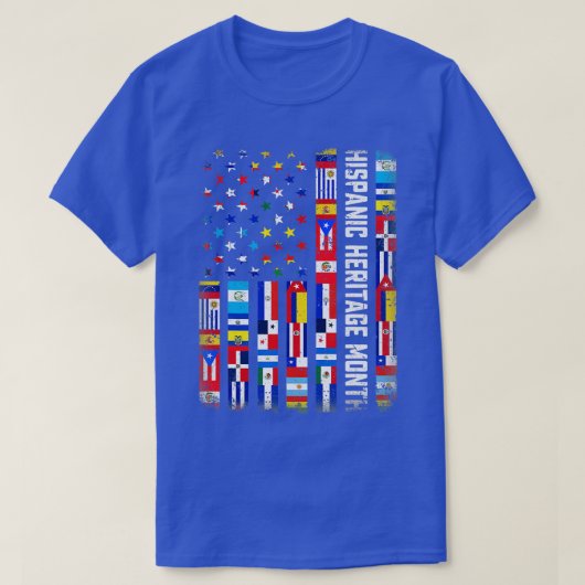 Latin Countries Flag Hispanic Heritage Month Pride Tシャツ (デザイン正面)