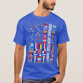 Latin Countries Flag Hispanic Heritage Month Pride Tシャツ