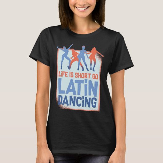 Latin Dance Music Shoes Lessons Beginner Workout D Tシャツ (正面)