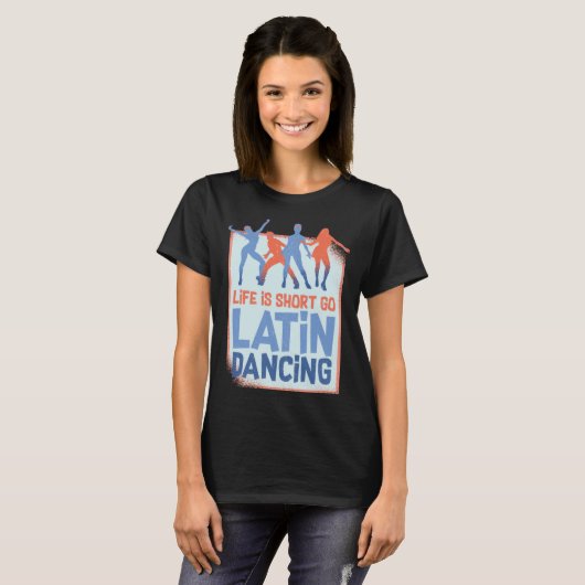 Latin Dance Music Shoes Lessons Beginner Workout D Tシャツ (正面フル)