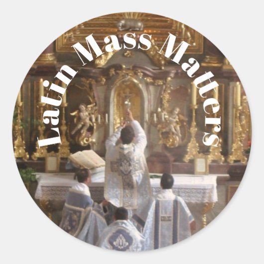 Latin Mass Matters Aufkleber ラウンドシール (正面)