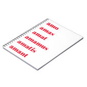 Latin Notebook, Amo Amas Amat, Schooldaysテーマ ノートブック (左側)
