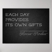 Latin proverb毎日そのギフトポスターを提供する ポスター (正面)