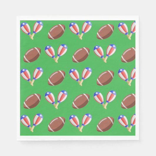 Latin-themed Football スタンダードランチョンナプキン (正面)