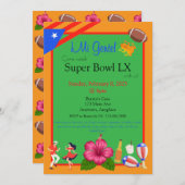 Latin-themed Football Party 招待状 (正面/裏面)