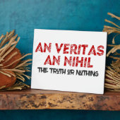 Latin TruthまたはNothing引用文 フォトプラーク (側面)