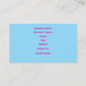 Latina Fashionista with Hat 名刺 (裏面)