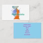 Latina Fashionista with Hat 名刺 (正面/裏面)