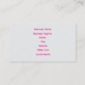 Latina Fashionista with Hat 名刺 (裏面)