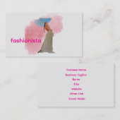 Latina Fashionista with Hat 名刺 (正面/裏面)