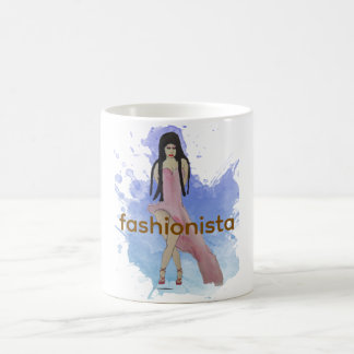 Latina Fashionista with High Low Dress コーヒーマグカップ