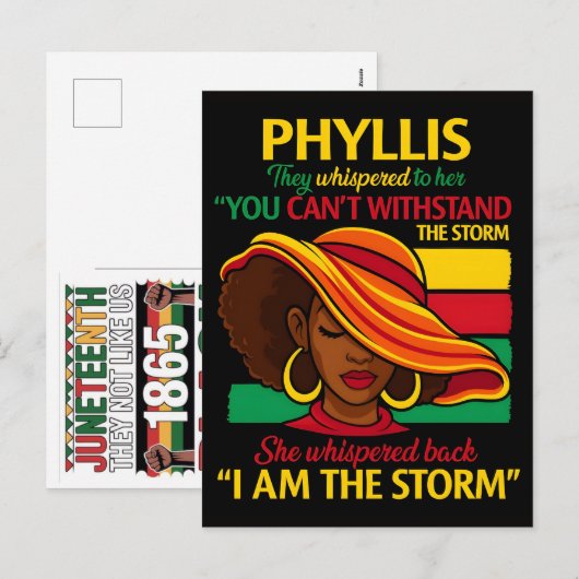 Latina Power Woman Flowers Hispanic Pride I Am Sto シーズンポストカード (正面/裏面)