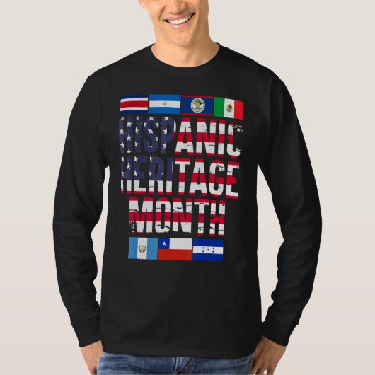 Latino Pride Latin American Culture Hispanic Herit Tシャツ (正面)