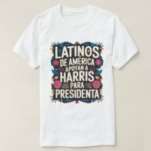 LATINOS DE AMERICAアポリアンカマラTシャツ