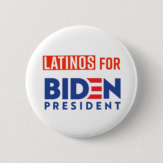 Latinos For Joeバイデン氏ラウンドボタン 缶バッジ (正面)