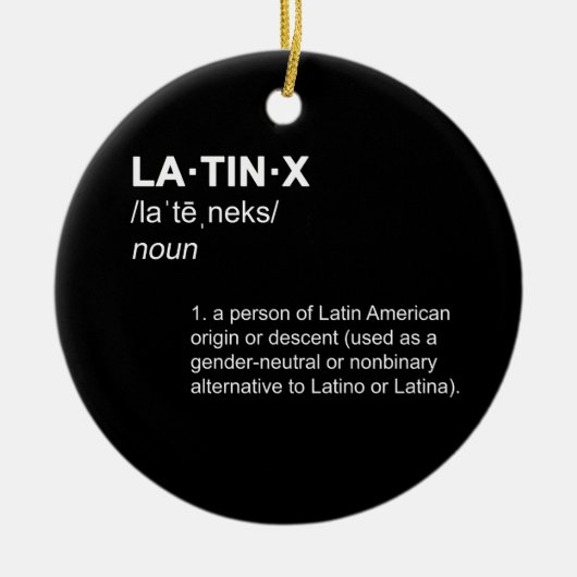LATINXラテンラテンアメリカ系女性男女兼用定義お尻 セラミックオーナメント (正面)