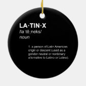 LATINXラテンラテンアメリカ系女性男女兼用定義お尻 セラミックオーナメント (裏面)
