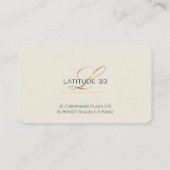 Latitude 33 KWLuxury ミニマリスト ベーシック 名刺 (裏面)