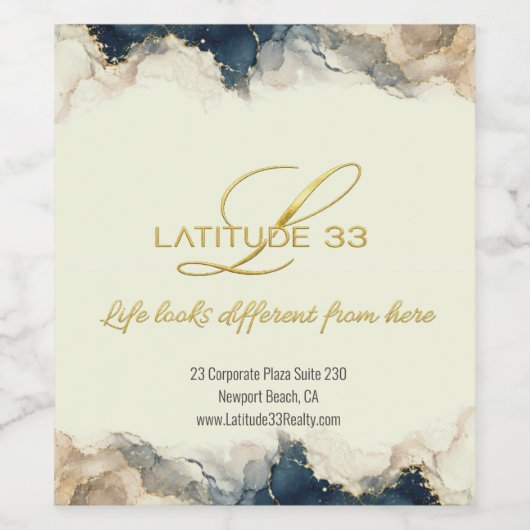 Latitude 33 Realty ワインラベル (シングルラベル)