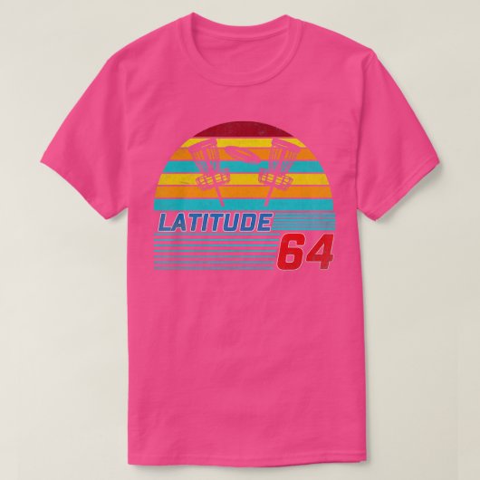 Latitude 64ディスクゴルフレトロヴィンテージ男性女性 tシャツ (デザイン正面)
