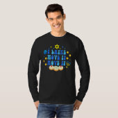 Latke Hanukkah Holiday Retro Dreidel Menorah Jewis Tシャツ (正面フル)