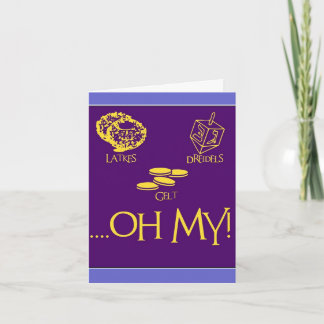 LatkesおよびDreidelsおよびGelt シーズンカード