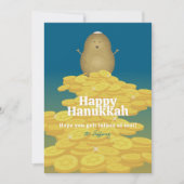 Latkes and Gelt Hanukkahカード シーズンカード (正面)