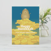 Latkes and Gelt Hanukkahカード シーズンカード (スタンド正面)