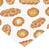 Latkes & Challah Bread Foodie Hanukkah Pattern ショートテーブルランナー (コーナー)